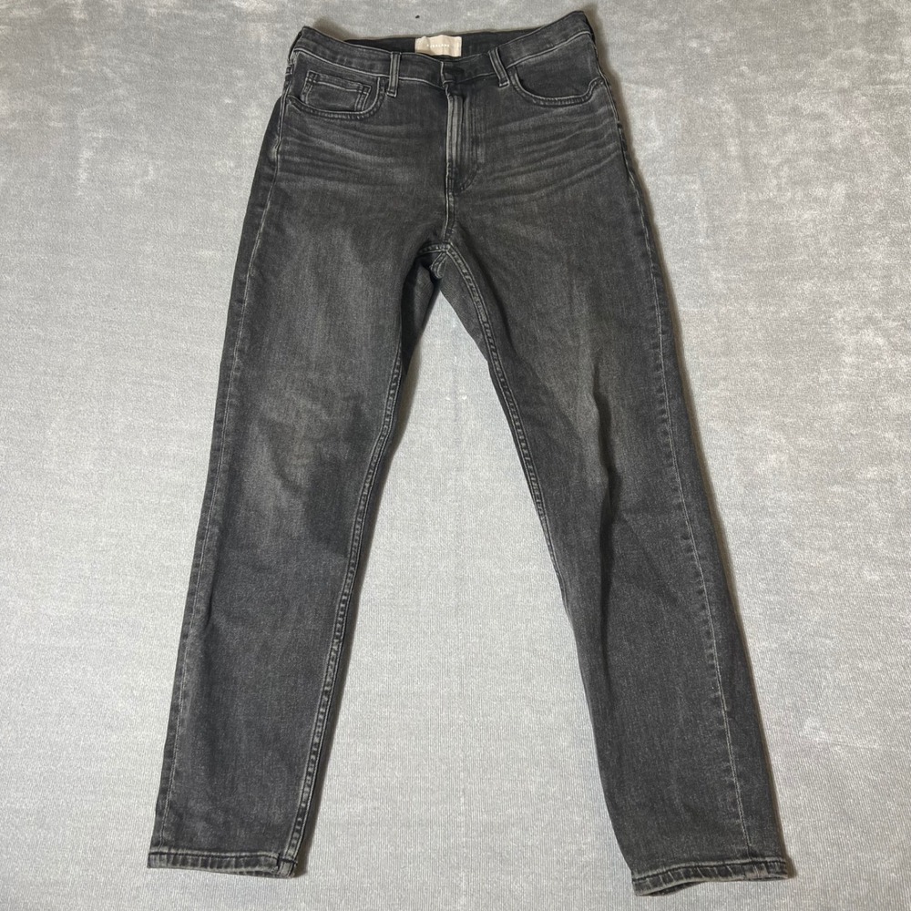 Everlane High Rise Skinny Jeans Washed Black 30 Regular Stretch Denim